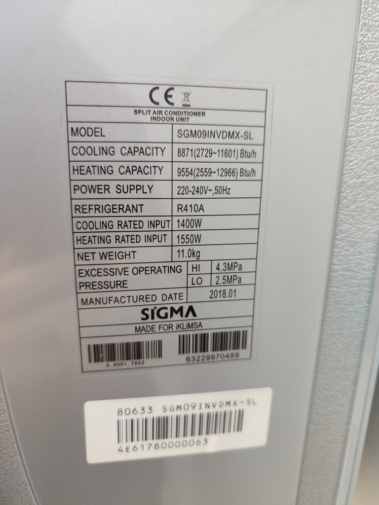 Sigma Exclusive 9000 Btu Inverter Klima görsel 2
